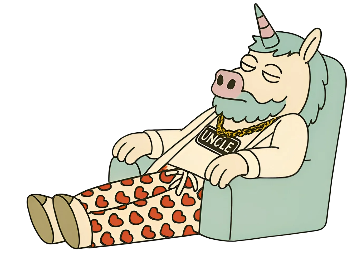 Uncle durmiendo en su sillon